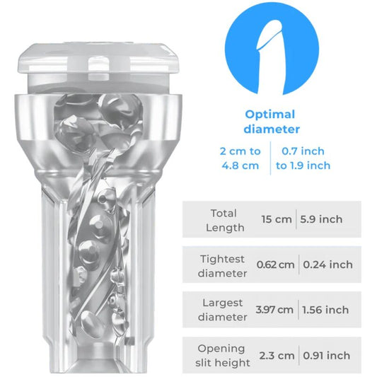 Feel Pocket Stroker Crystal By Kiiroo Transparent | Niks.fi verkkokauppa