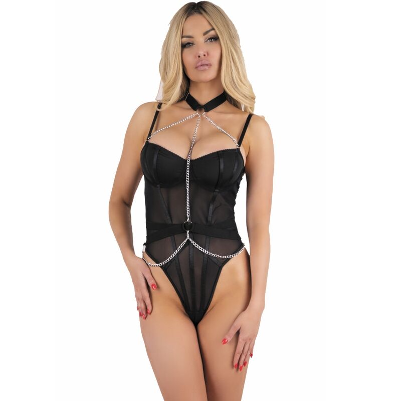 Livco Corsetti Fashionrubika Lc Xg079 Body With Choker Black S | Niks.fi verkkokauppa