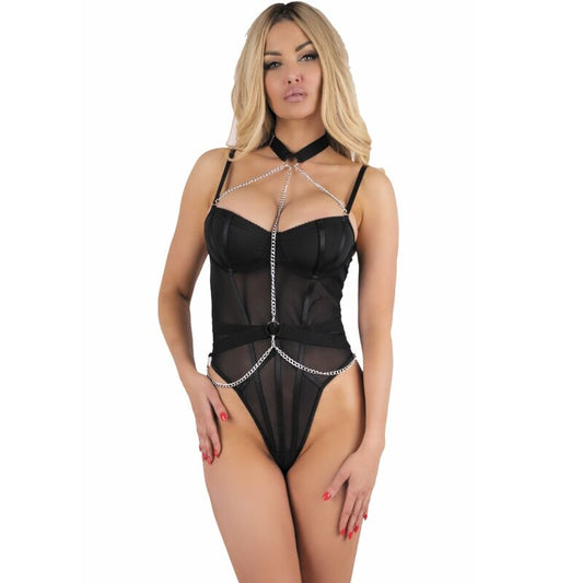 Livco Corsetti Fashionrubika Lc Xg079 Body With Choker Black M | Niks.fi verkkokauppa