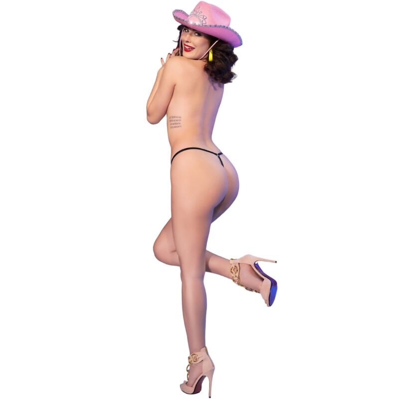 Chilirosecr 4836 Thong Kiss Me Black L/Xl | Niks.fi verkkokauppa