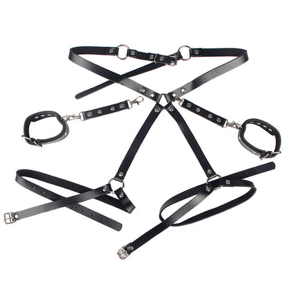 Subblime953690 Handcuffs With Bondage Belt Black One Size | Niks.fi verkkokauppa