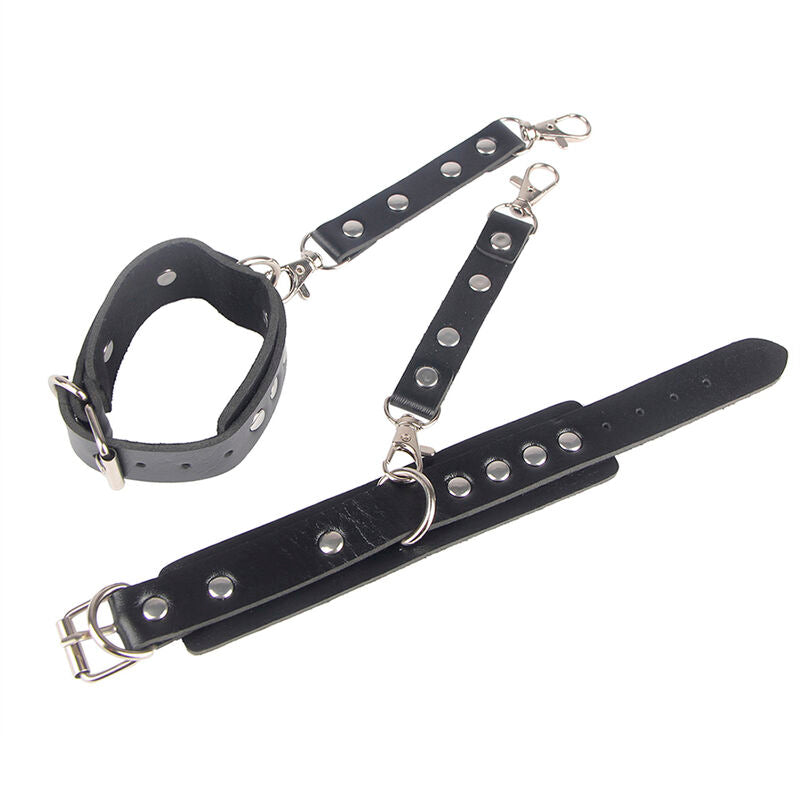Subblime953690 Handcuffs With Bondage Belt Black One Size | Niks.fi verkkokauppa