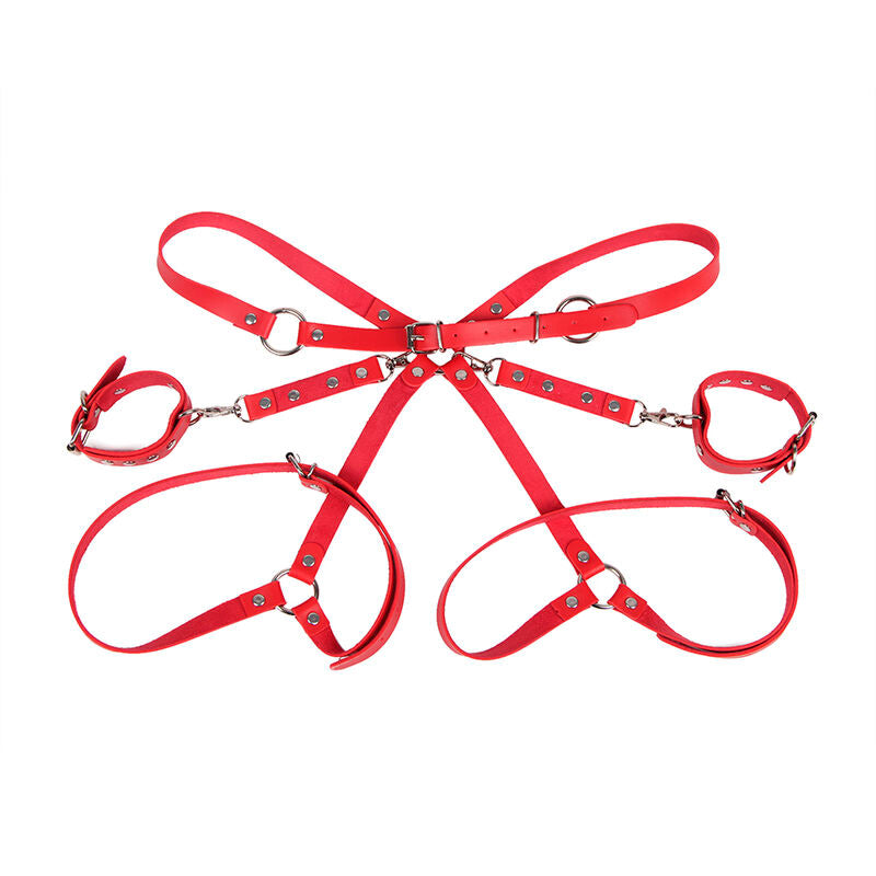 Subblime953706 Handcuffs With Bondage Belt Red One Size | Niks.fi verkkokauppa