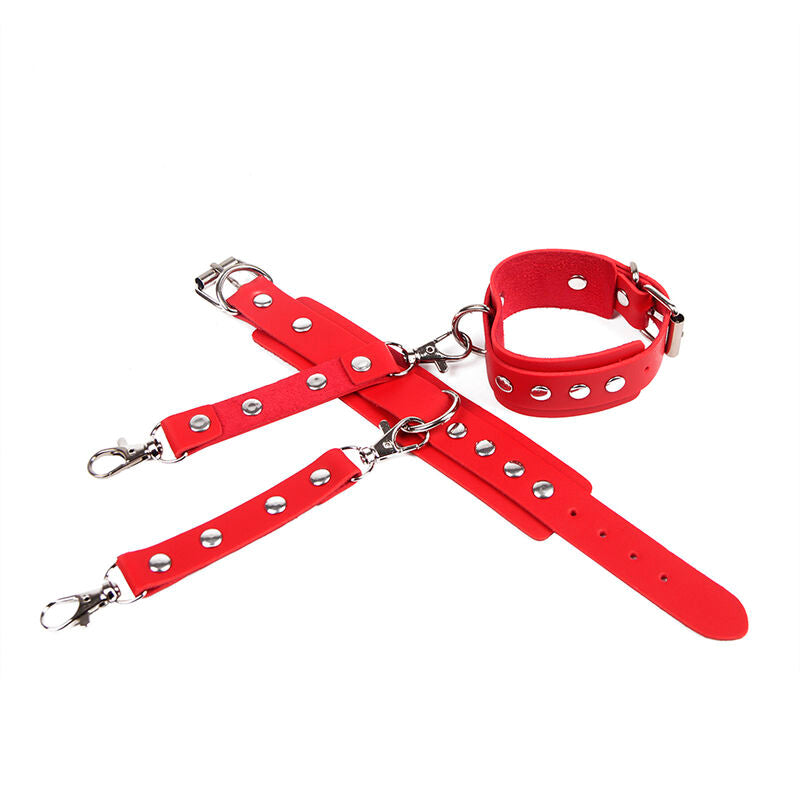 Subblime953706 Handcuffs With Bondage Belt Red One Size | Niks.fi verkkokauppa