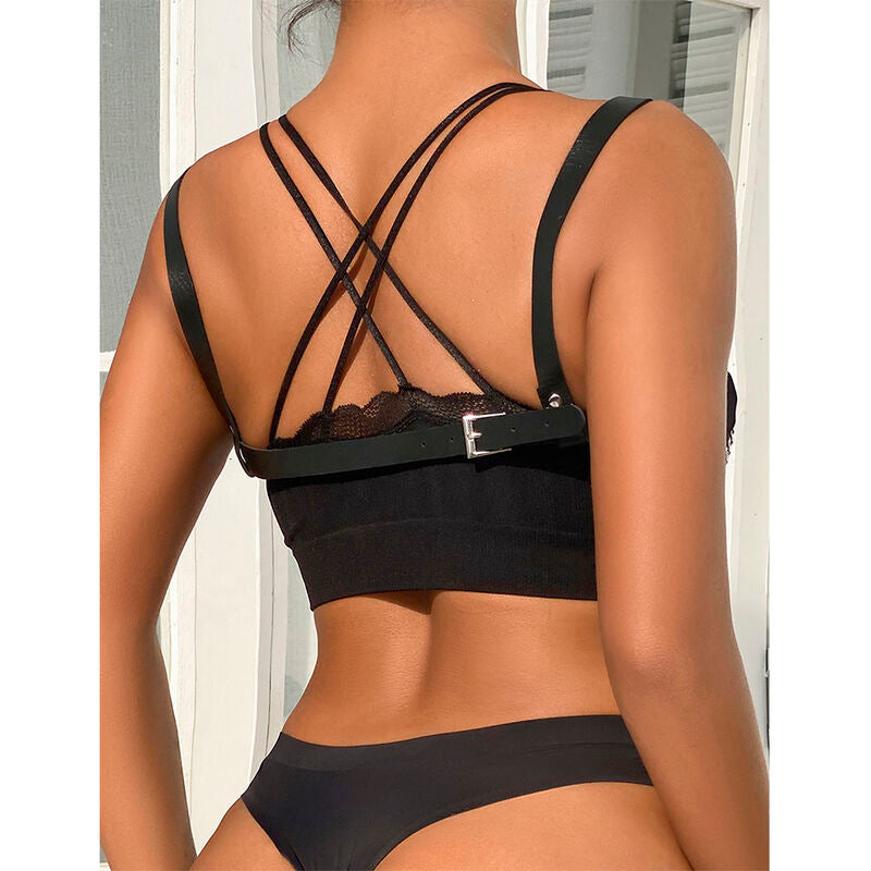 Subblime953713 Punk Bondage Belt Metal Buckle Black One Size | Niks.fi verkkokauppa