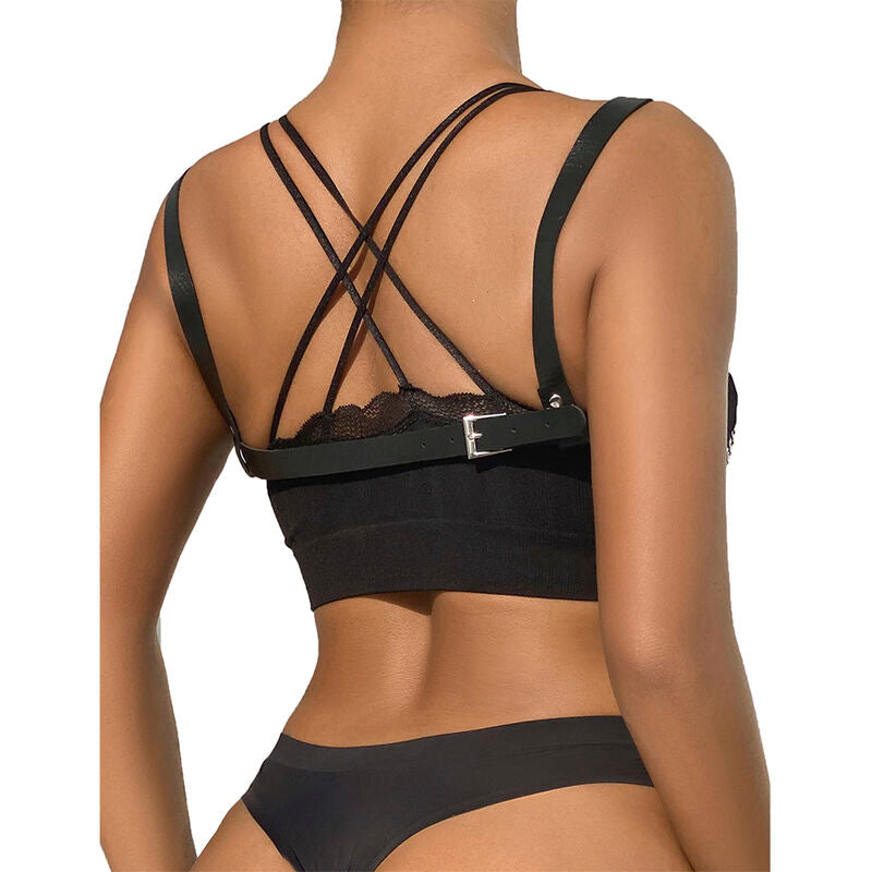 Subblime953713 Punk Bondage Belt Metal Buckle Black One Size | Niks.fi verkkokauppa