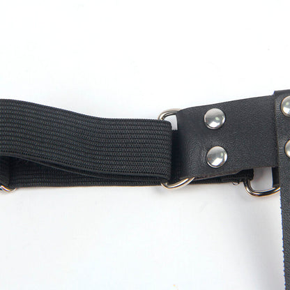 Subblime953744 Adjustable Leather Punk Garter Black One Size | Niks.fi verkkokauppa