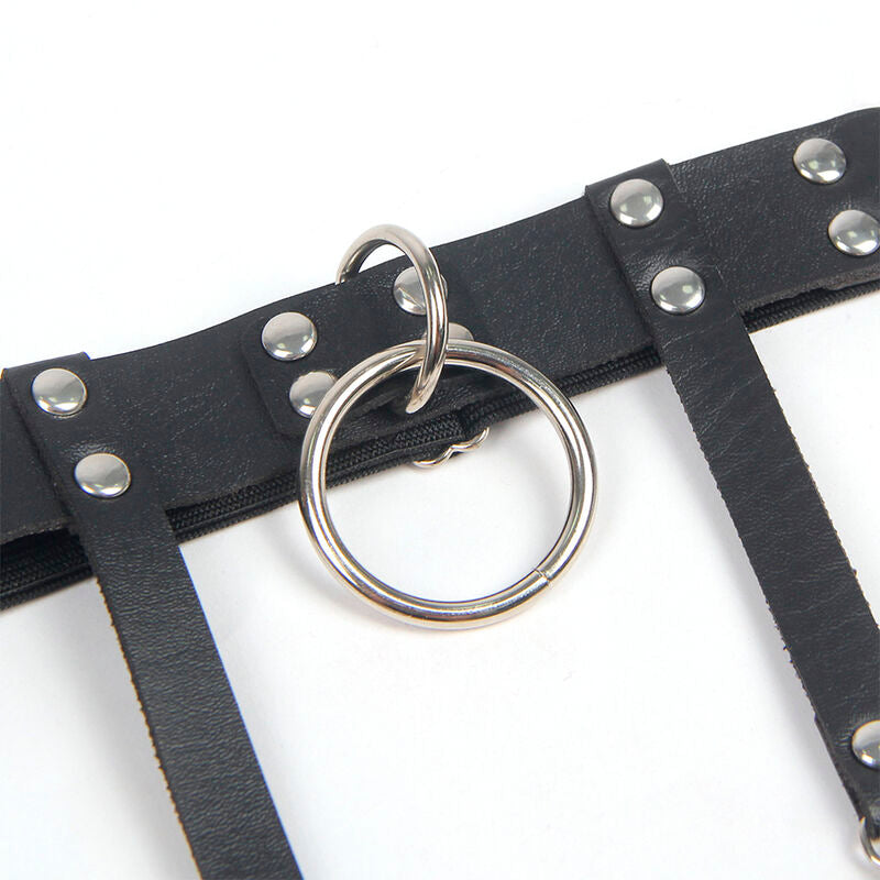 Subblime953744 Adjustable Leather Punk Garter Black One Size | Niks.fi verkkokauppa