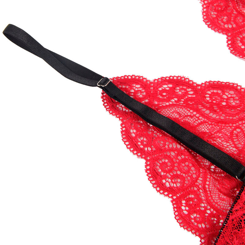Subblime953898 Silk And Lace Nightgown + Panties Red S/M | Niks.fi verkkokauppa