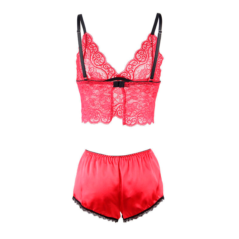 Subblime953898 Silk And Lace Nightgown + Panties Red S/M | Niks.fi verkkokauppa