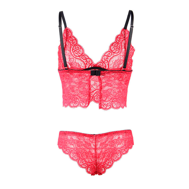 Subblime953898 Silk And Lace Nightgown + Panties Red S/M | Niks.fi verkkokauppa