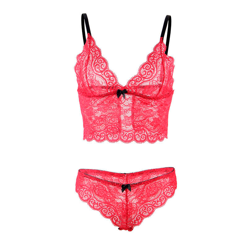 Subblime953904 Silk And Lace Nightgown + Panties Red L/Xl | Niks.fi verkkokauppa