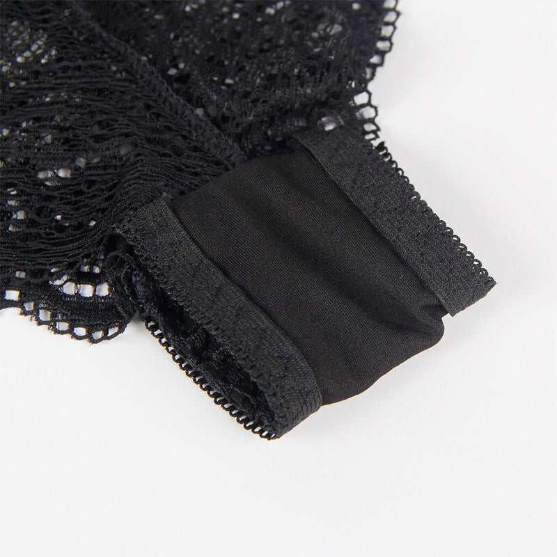Subblime953911 Silk And Lace Nightgown + Panties Black S/M | Niks.fi verkkokauppa