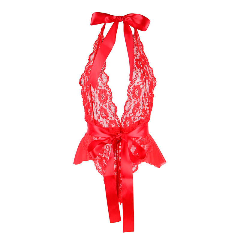 Subblime953973 Sexy Body With Ruffles + Belt Red S/M | Niks.fi verkkokauppa
