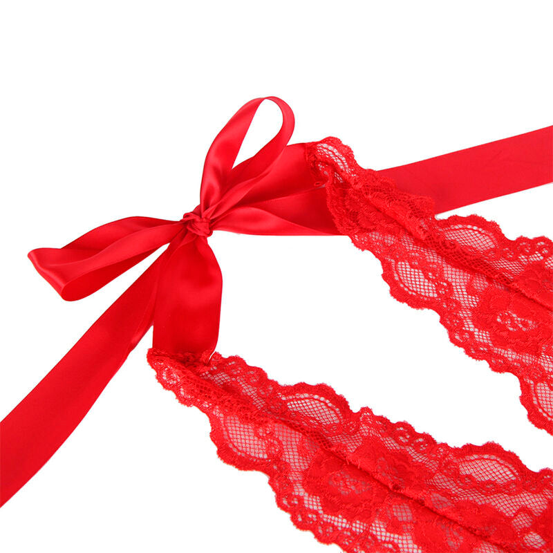 Subblime953973 Sexy Body With Ruffles + Belt Red S/M | Niks.fi verkkokauppa