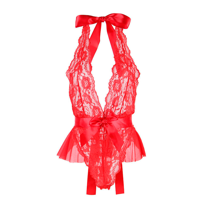 Subblime953973 Sexy Body With Ruffles + Belt Red S/M | Niks.fi verkkokauppa