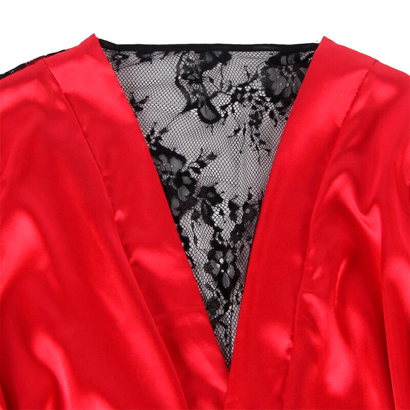 Subblime954024 Lace Sheer Back Camisole + Thong Red/Black L/Xl | Niks.fi verkkokauppa