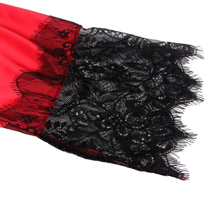 Subblime954024 Lace Sheer Back Camisole + Thong Red/Black L/Xl | Niks.fi verkkokauppa