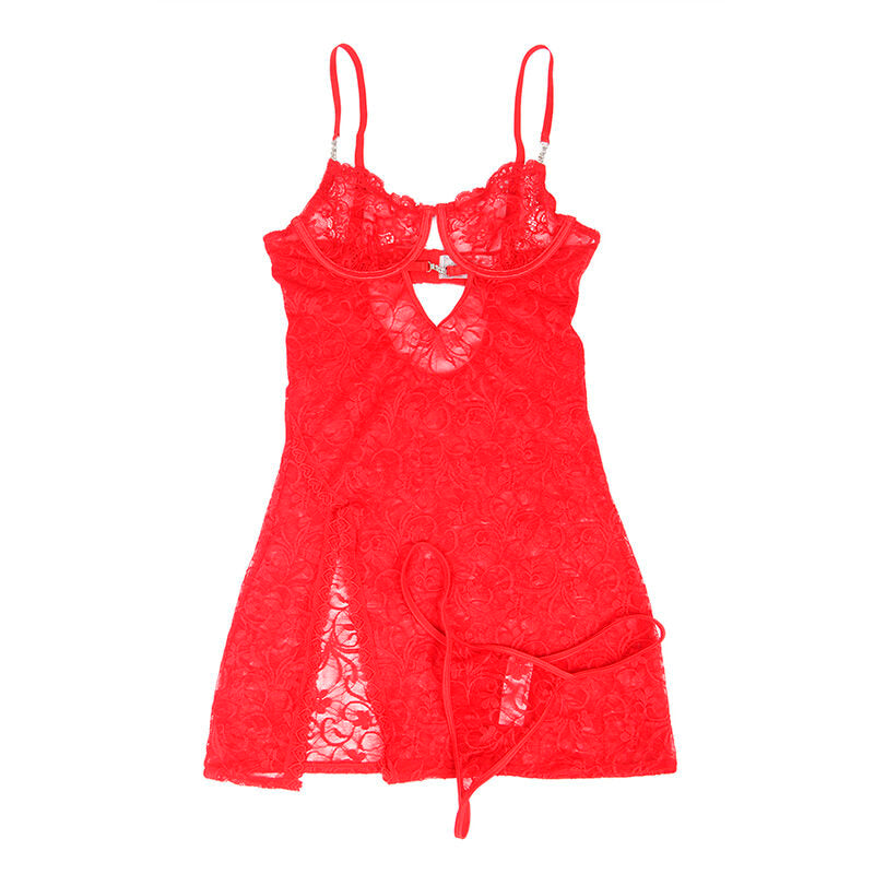 Subblime954208 Lace Babydoll With Adjustable Straps Red S/M | Niks.fi verkkokauppa