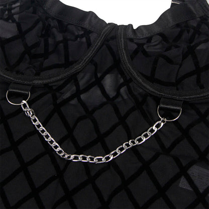 Subblime954260 Body With Chains + Garter Belt Black S/M | Niks.fi verkkokauppa