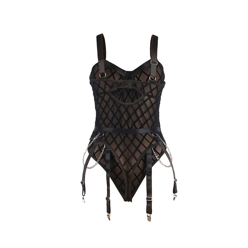 Subblime954260 Body With Chains + Garter Belt Black S/M | Niks.fi verkkokauppa