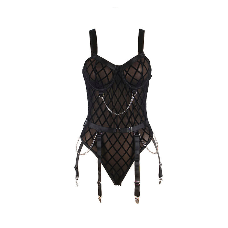 Subblime9542277 Body With Chains + Garter Belt Black L/Xl | Niks.fi verkkokauppa
