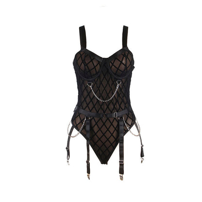 Subblime9542277 Body With Chains + Garter Belt Black L/Xl | Niks.fi verkkokauppa
