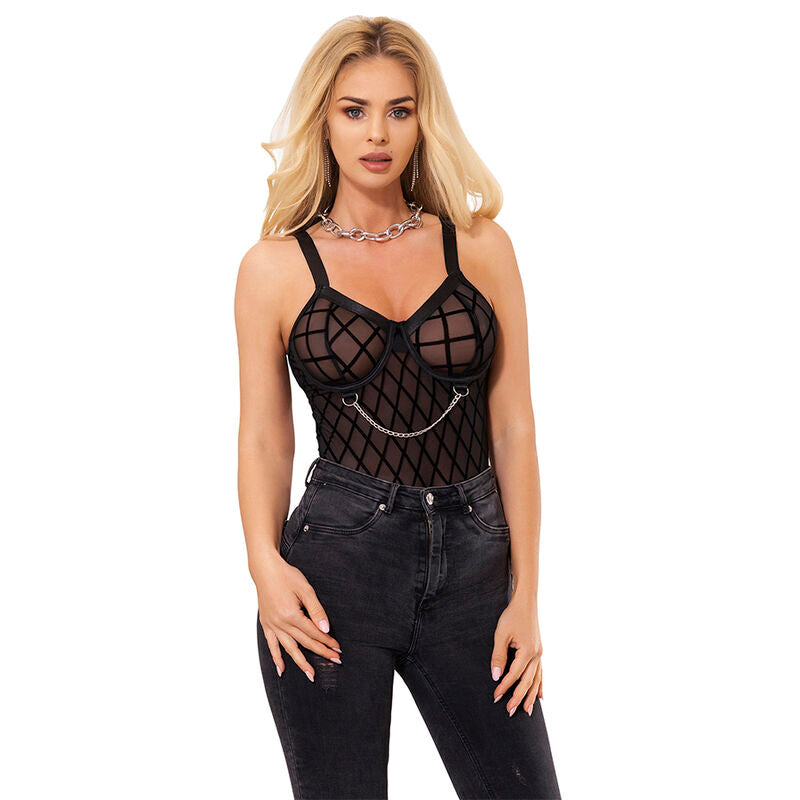 Subblime9542277 Body With Chains + Garter Belt Black L/Xl | Niks.fi verkkokauppa