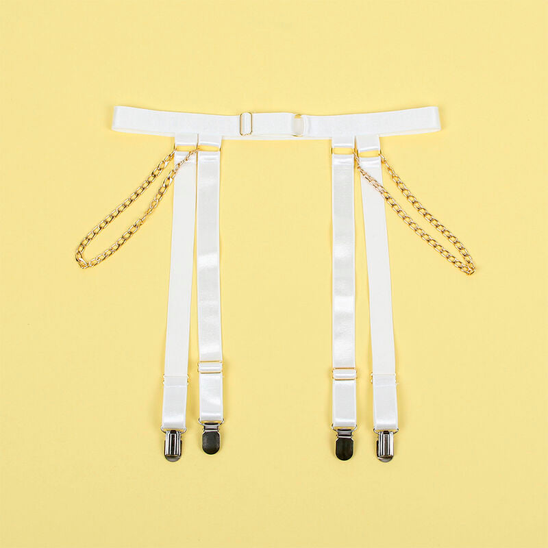 Subblime954284 Body With Chains + Garter Belt White S/M | Niks.fi verkkokauppa