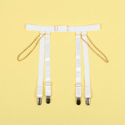 Subblime954284 Body With Chains + Garter Belt White S/M | Niks.fi verkkokauppa