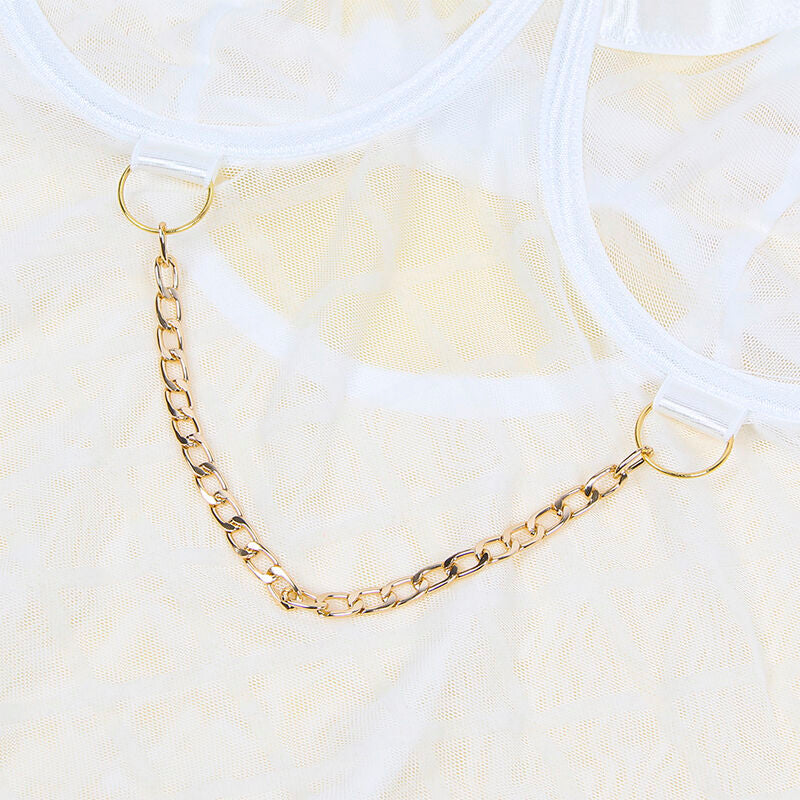 Subblime954291 Body With Chains + Garter Belt White L/Xl | Niks.fi verkkokauppa