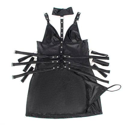 Subblime954406 Leather Bondage Dress Black S/M | Niks.fi verkkokauppa