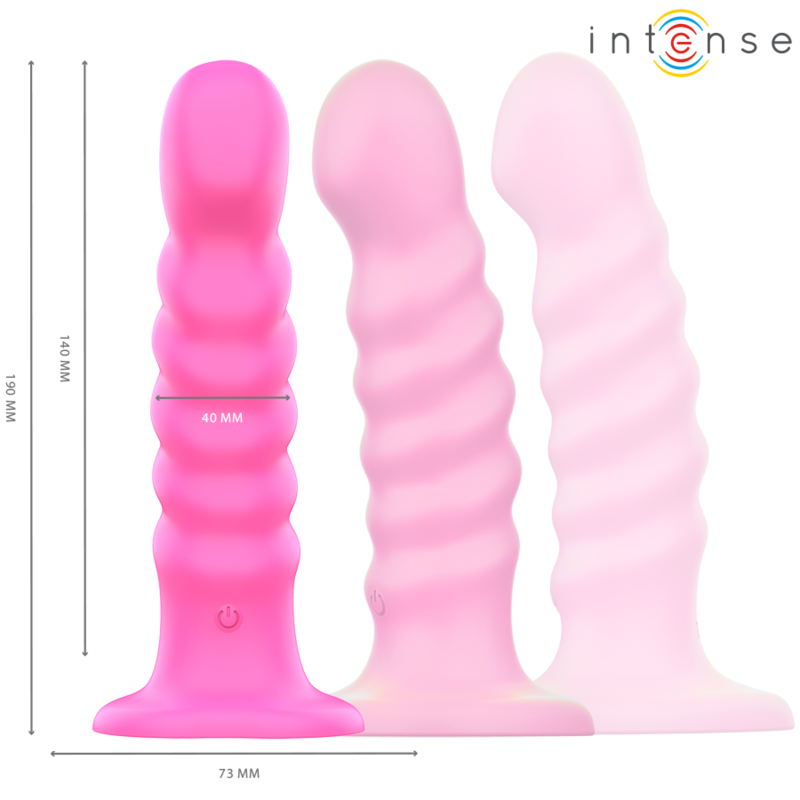 Intensecindy Vibrator Size L Spiral Design 10 Vibrations Pink Remote Control | Niks.fi verkkokauppa