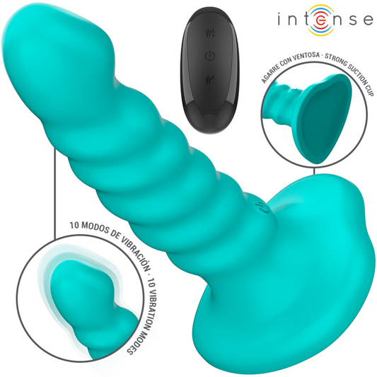 Intensebuffy Vibrator Size S Spiral Design 10 Vibrations Blue Remote Control | Niks.fi verkkokauppa