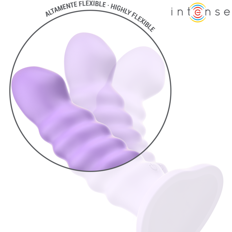 Intensebrenda Vibrator Size M Spiral Design 10 Vibrations Purple Remote Control | Niks.fi verkkokauppa