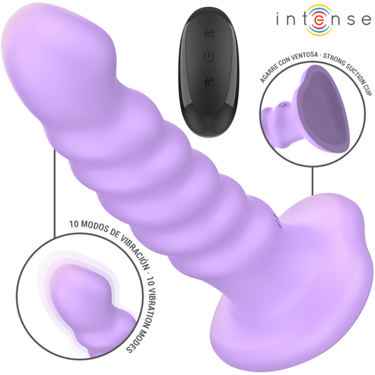 Intensebrenda Vibrator Size M Spiral Design 10 Vibrations Purple Remote Control | Niks.fi verkkokauppa