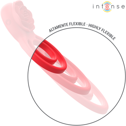 Intensegail Stimulator Rose 10 Vibrations Red Remote Control | Niks.fi verkkokauppa