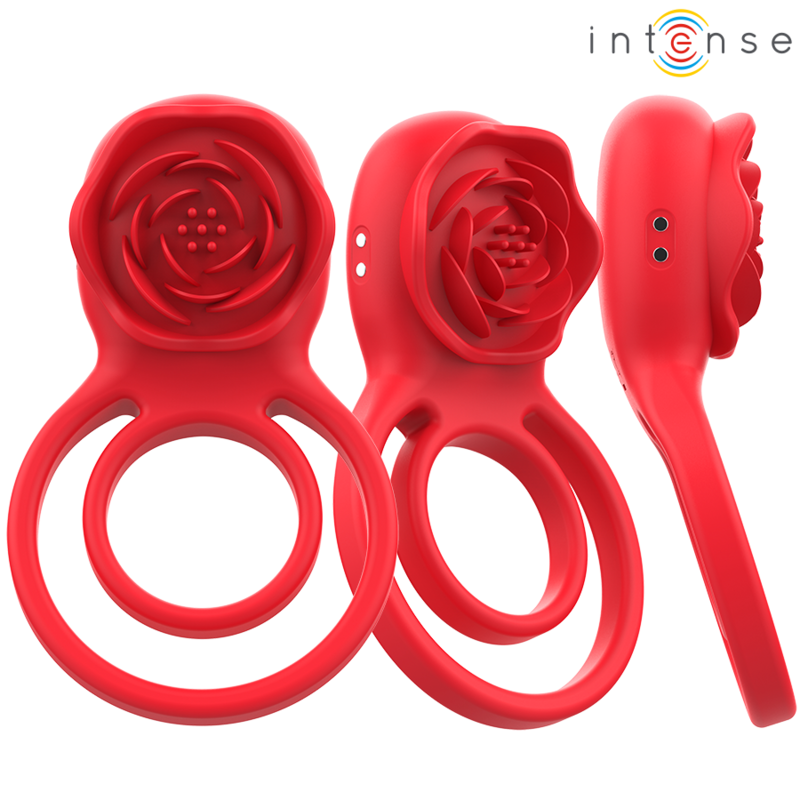 Intensegail Stimulator Rose 10 Vibrations Red Remote Control | Niks.fi verkkokauppa