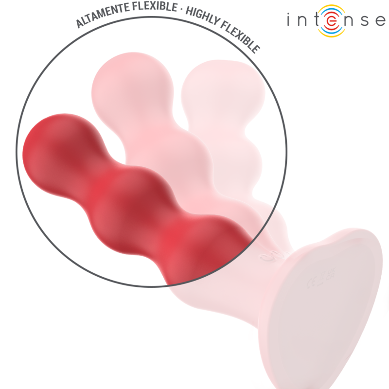 Intensecody Vibrator With Suction Cup Red Remote Control | Niks.fi verkkokauppa