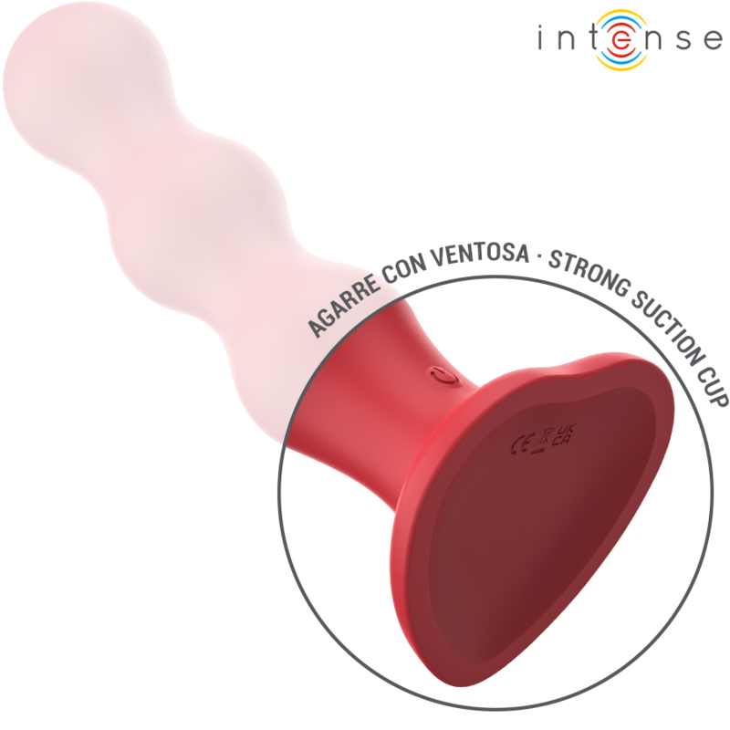 Intensecody Vibrator With Suction Cup Red Remote Control | Niks.fi verkkokauppa