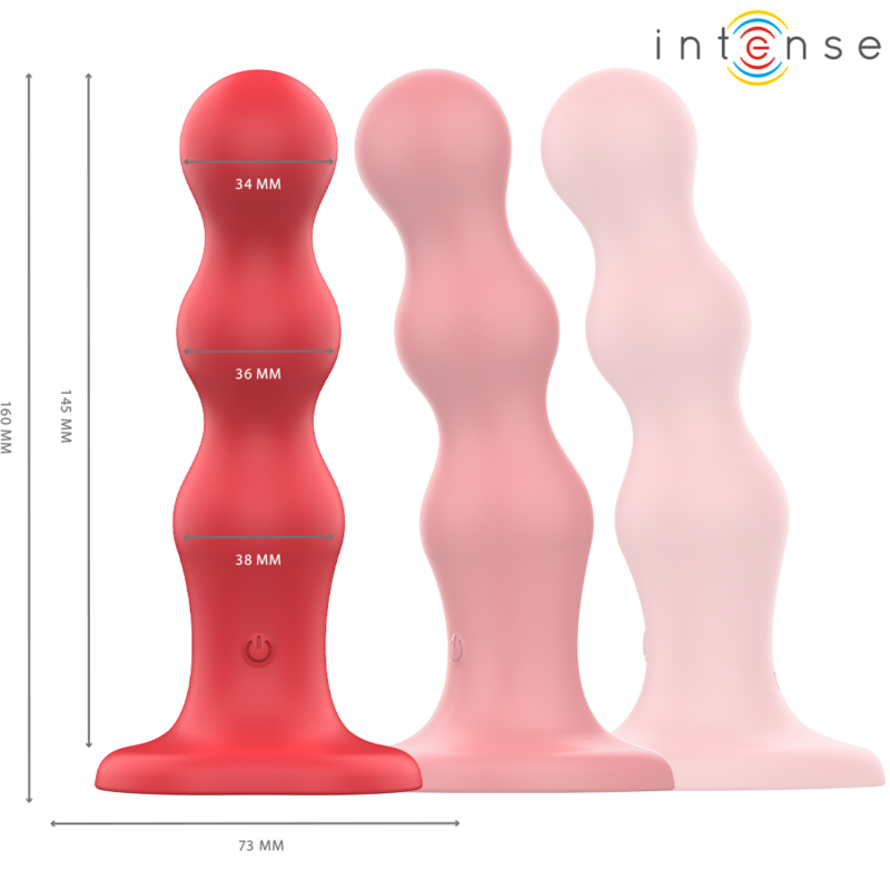 Intensecody Vibrator With Suction Cup Red Remote Control | Niks.fi verkkokauppa