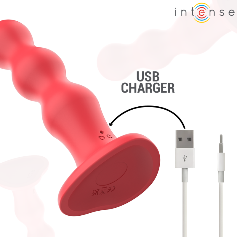 Intensecody Vibrator With Suction Cup Red Remote Control | Niks.fi verkkokauppa