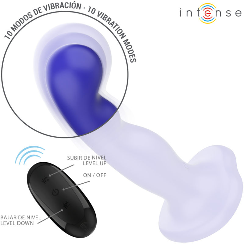 Intenseshorty Vibrator With Suction Cup Blue Remote Control | Niks.fi verkkokauppa