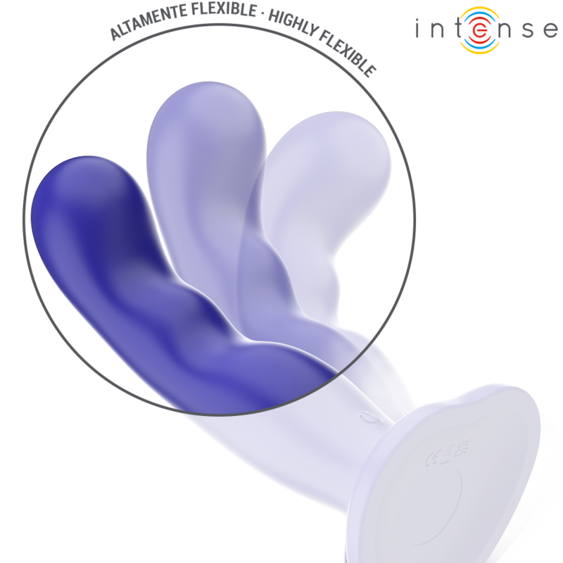 Intenseshorty Vibrator With Suction Cup Blue Remote Control | Niks.fi verkkokauppa