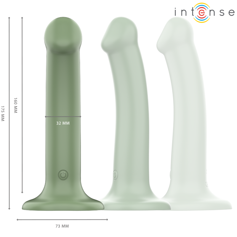 Intensebecca Vibrator With Suction Cup 10 Vibrations Green Remote Control | Niks.fi verkkokauppa