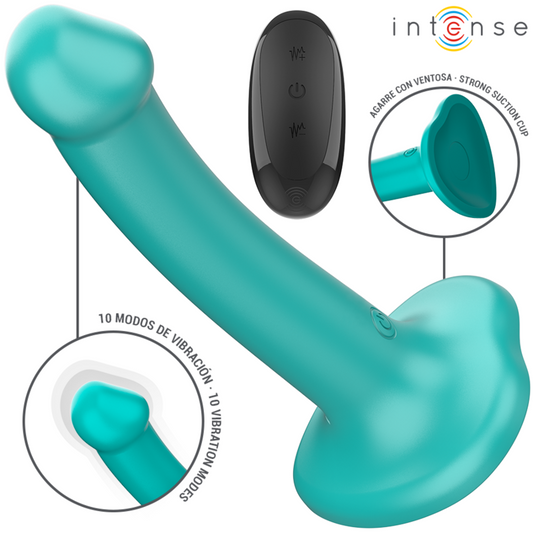 Intensekatie Vibrator With Suction Cup 10 Vibrations Blue Remote Control | Niks.fi verkkokauppa