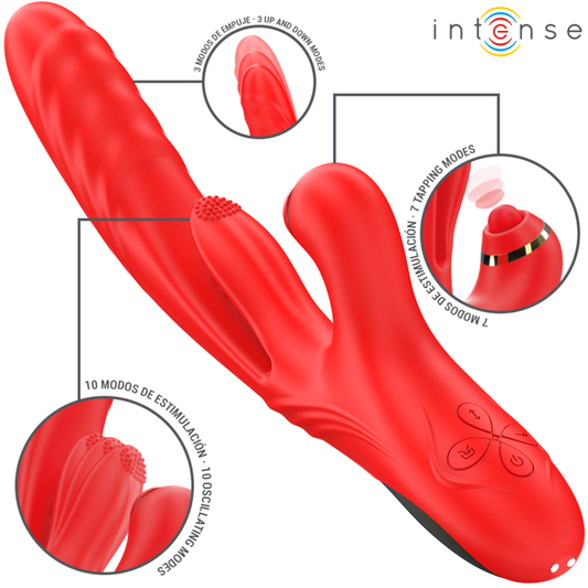 Intenserosalia Multifunction Vibrator 3 In 1 Red | Niks.fi verkkokauppa