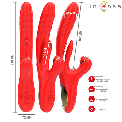 Intenserosalia Multifunction Vibrator 3 In 1 Red | Niks.fi verkkokauppa