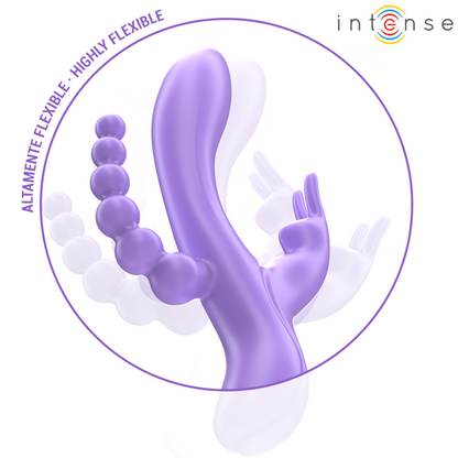 Intensemiko Triple Vibrator Rabbit & Stimulator & Anal 7 Vibrations Purple | Niks.fi verkkokauppa