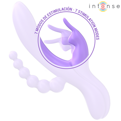 Intensemiko Triple Vibrator Rabbit & Stimulator & Anal 7 Vibrations Purple | Niks.fi verkkokauppa